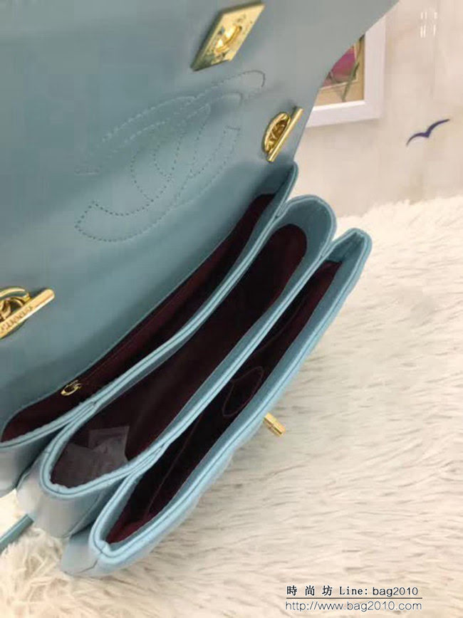 香奈兒CHANEL 92236 V格2018秋冬小羊皮手提肩背斜背鏈條包 DSC1084